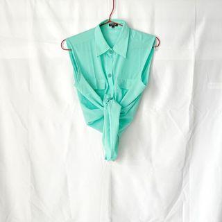 Tosca sheer top/atasan murah/atasan wanita/atasan crop/crop top/blouse murah/loose top/thrift sweater/thrift kemeja