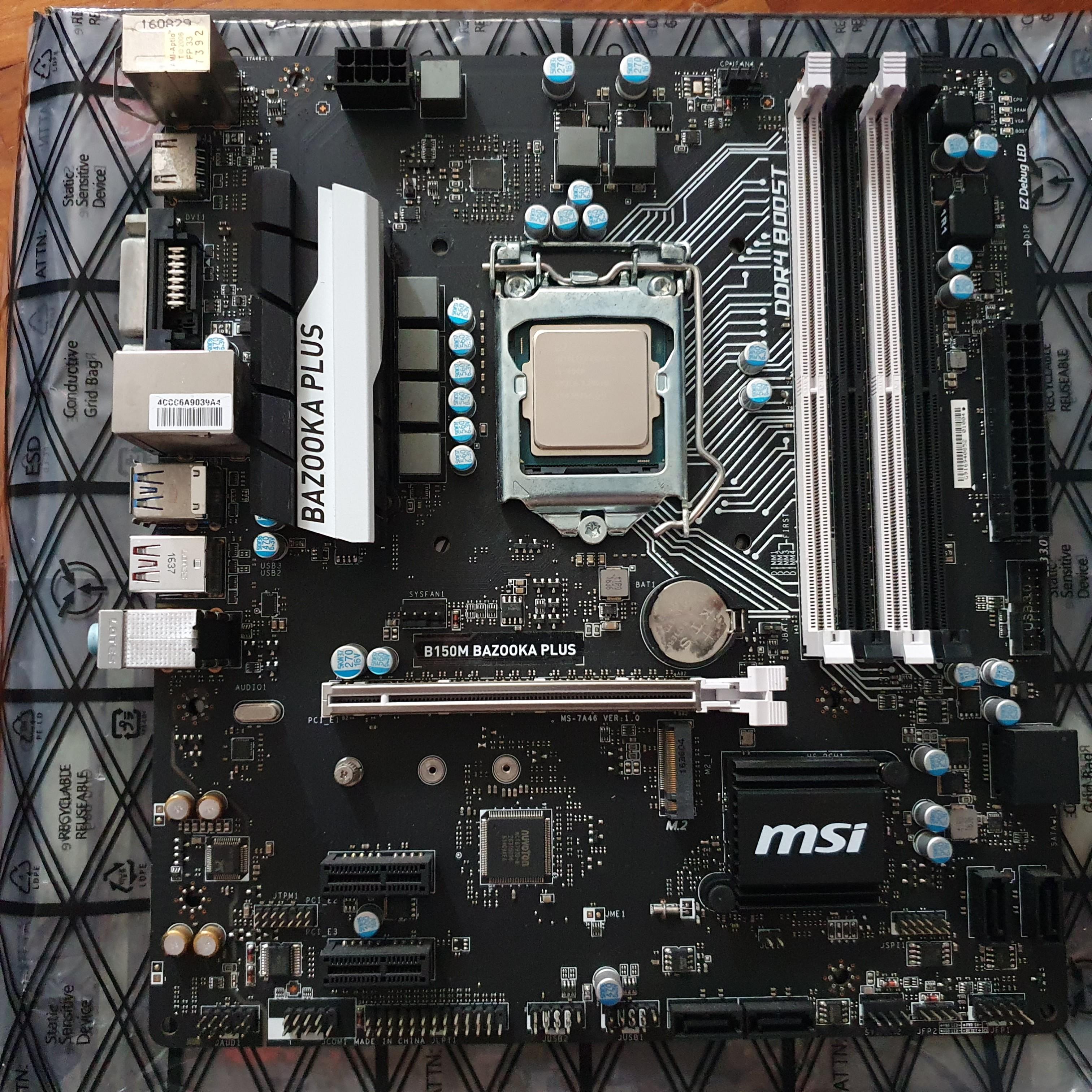 Used MSI B150M Bazooka Plus i5 6500 Computers Tech Parts Accessories Computer Parts on Carousell