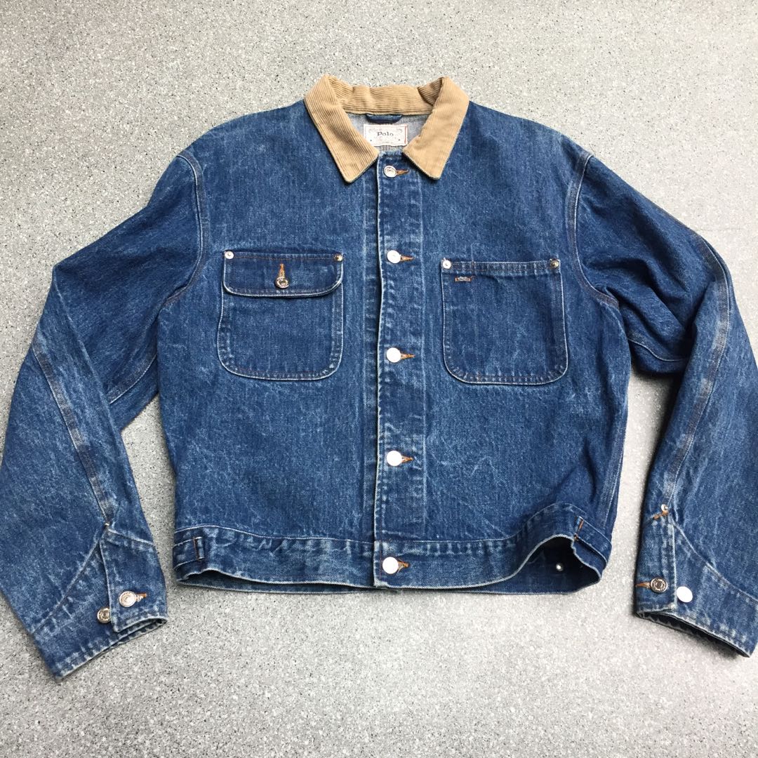 Vintage polo on sale denim jacket