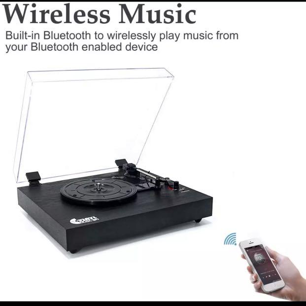 Vinyl Retro Record Player Vintage Turntable (VMO008), Audio, Portable