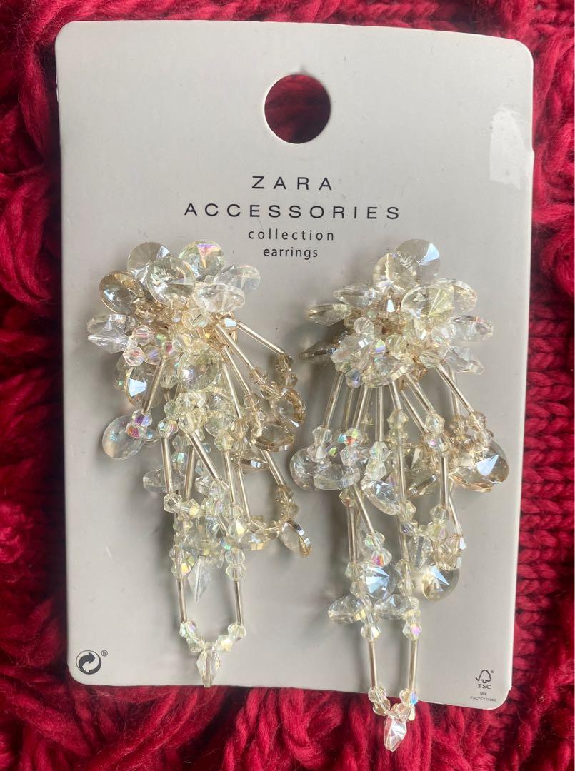 Zara crystal earrings clearance