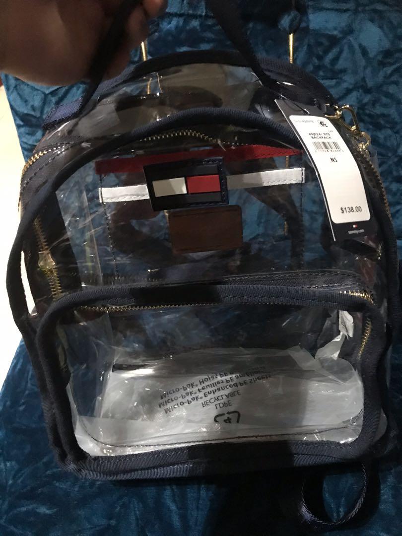 Tommy hilfiger new arrivals transparent backpack