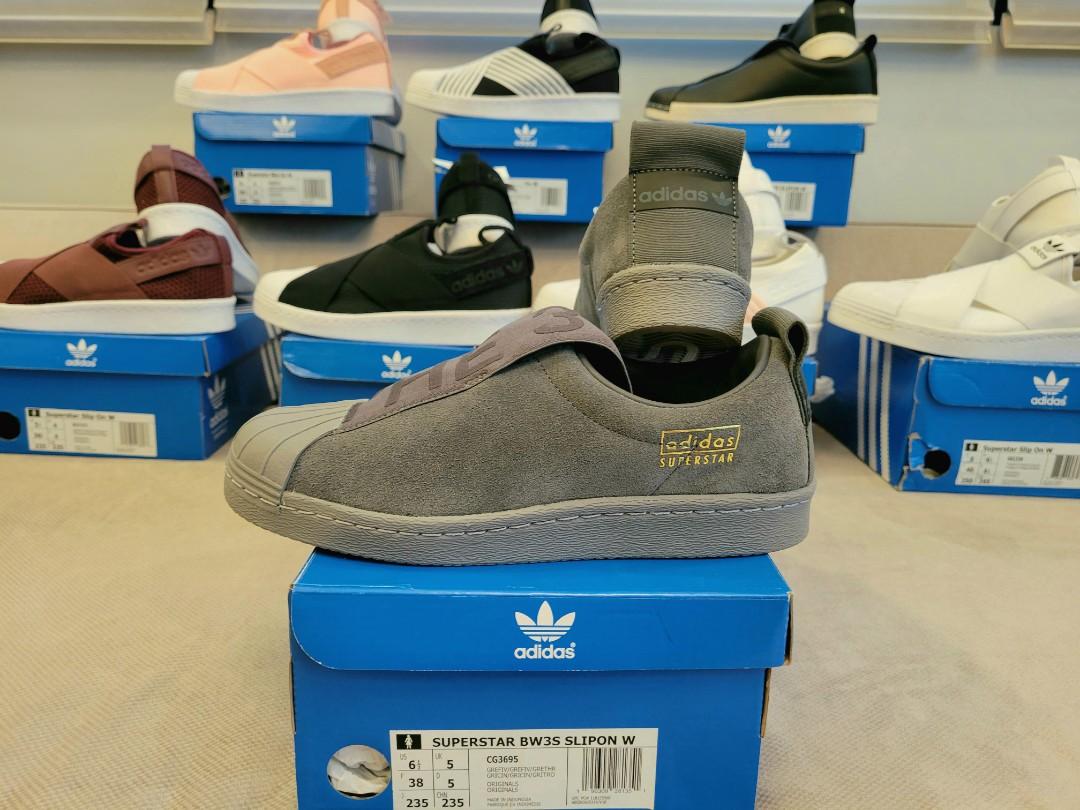 superstar bw slip-on shoes grey