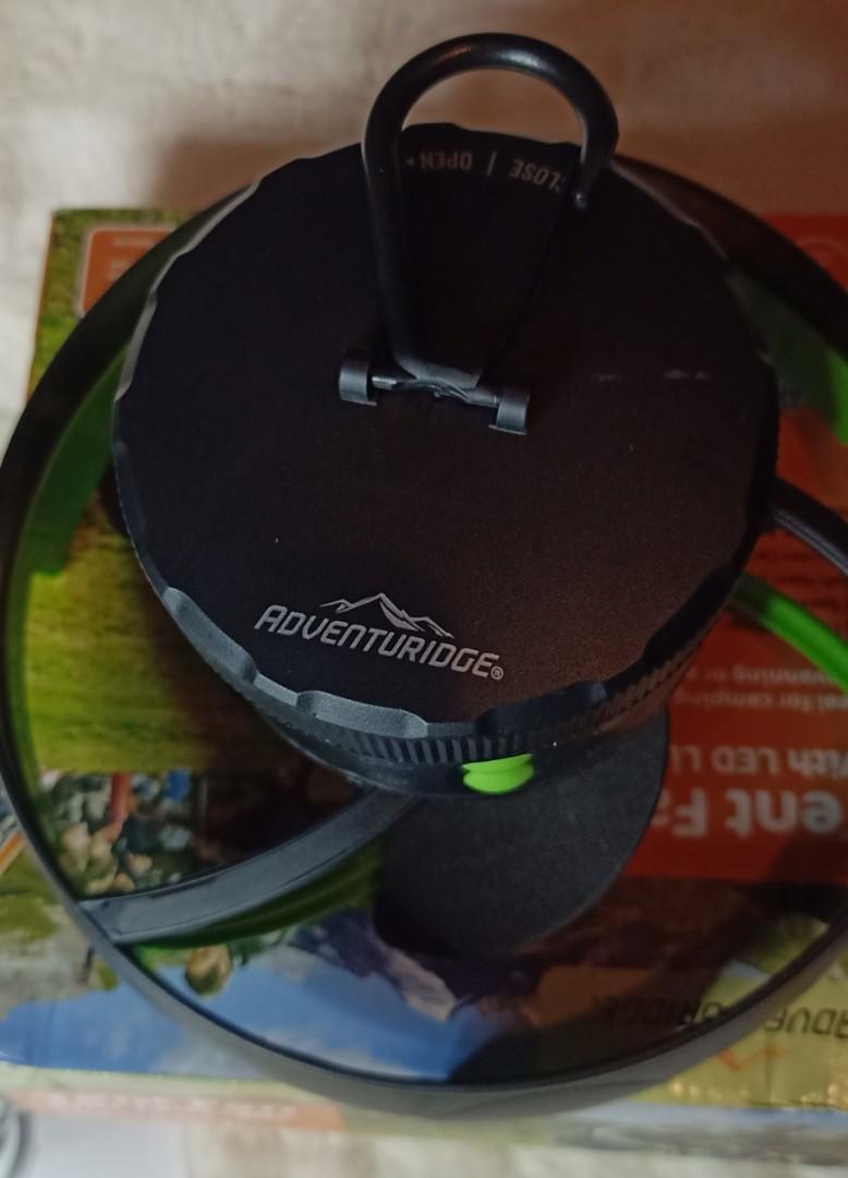 Adventuridge Tent Fan w/ LED Light, Sports Equipment, Hiking & Camping