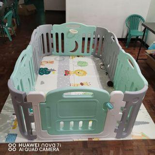 Amaris 6 Penel Fence + XPE Baby Foldable Playmat Set
