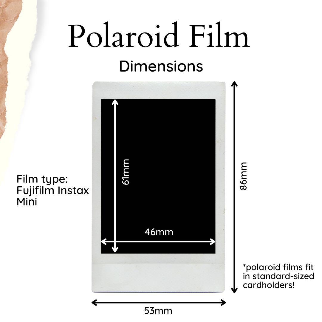 In Cm Standard Size Of A Polaroid Picture Instax Film Polaroid