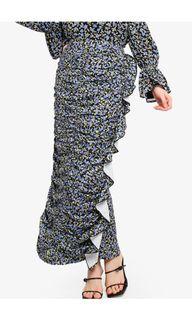 Asymmetric Ruched Skirt