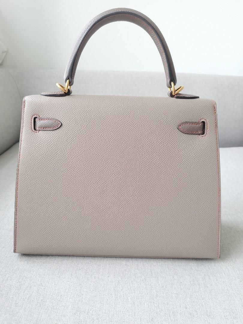 Hermès Kelly HSS 25 Gris Asphalte/Gris Etain Sellier Epsom Gold Hardware GHW