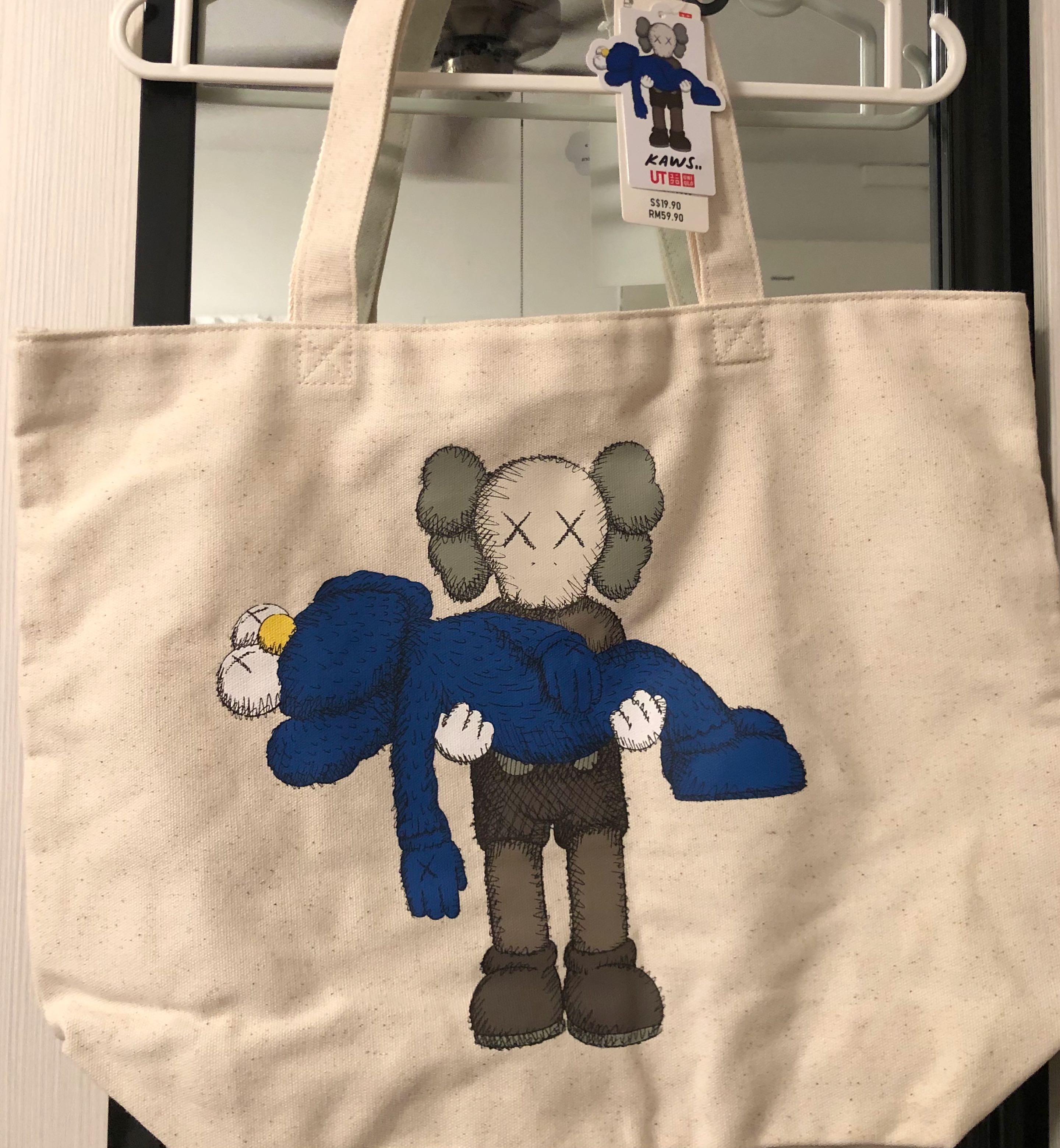 Uniqlo X Kaws Tote Bag, Cotton, Brand New With Tag, Measurement posted