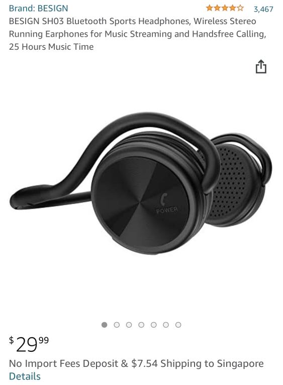 BESIGN 4.1 out of 5 stars 3 467 Reviews BESIGN SH03 Bluetooth Sports Headphones Wireless Stereo Running Earphones for Music Streaming and Handsfree Calling 25 Hours Music Time Audio Headphones Headset...