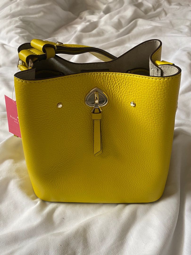 Kate spade yellow bucket bag discount