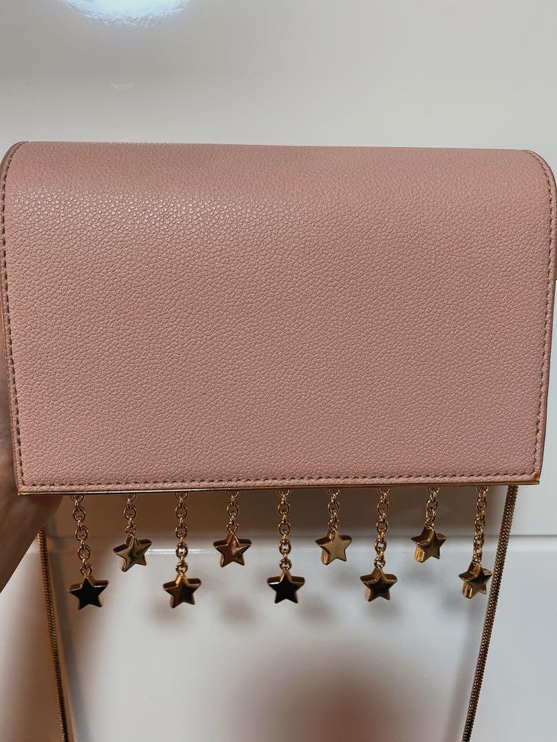 Pink Star Detail Turn-Lock Sling Bag, CHARLES & KEITH