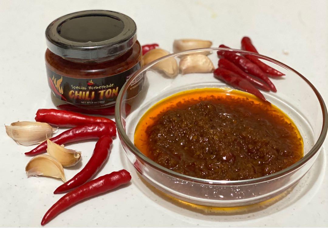 ChiliTon Chili Garlic (Category: Spice & Seasoning) located in Quezon City. Submitted by kaleidoscopic_girl (Listing ID 1086861180, Image 1). Description: Taste that makes your taste bud say thanks! 😋 🔥TRY OUR CHILITON HOME MADE CHILI GARLIC 🔥 ✅Made from 100% Pure and Natural ingredients ✅Perfect for spicy lovers ✅No preservative added.