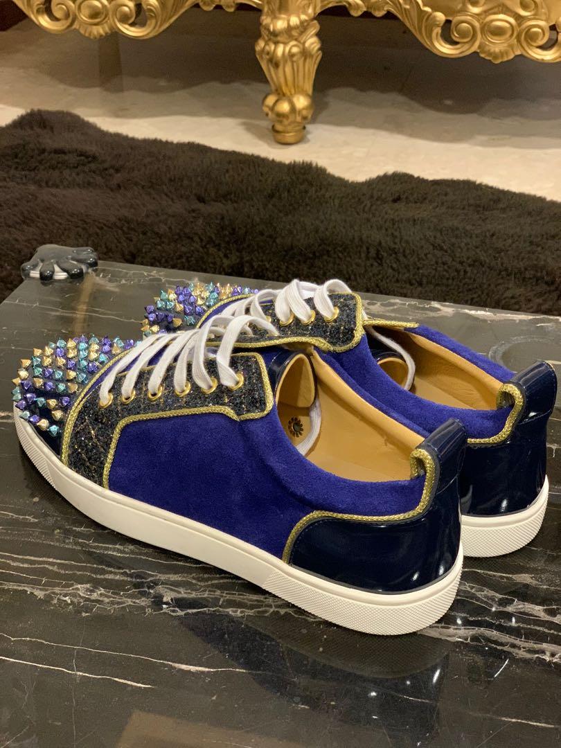 Blue sparkly louboutin hot sale