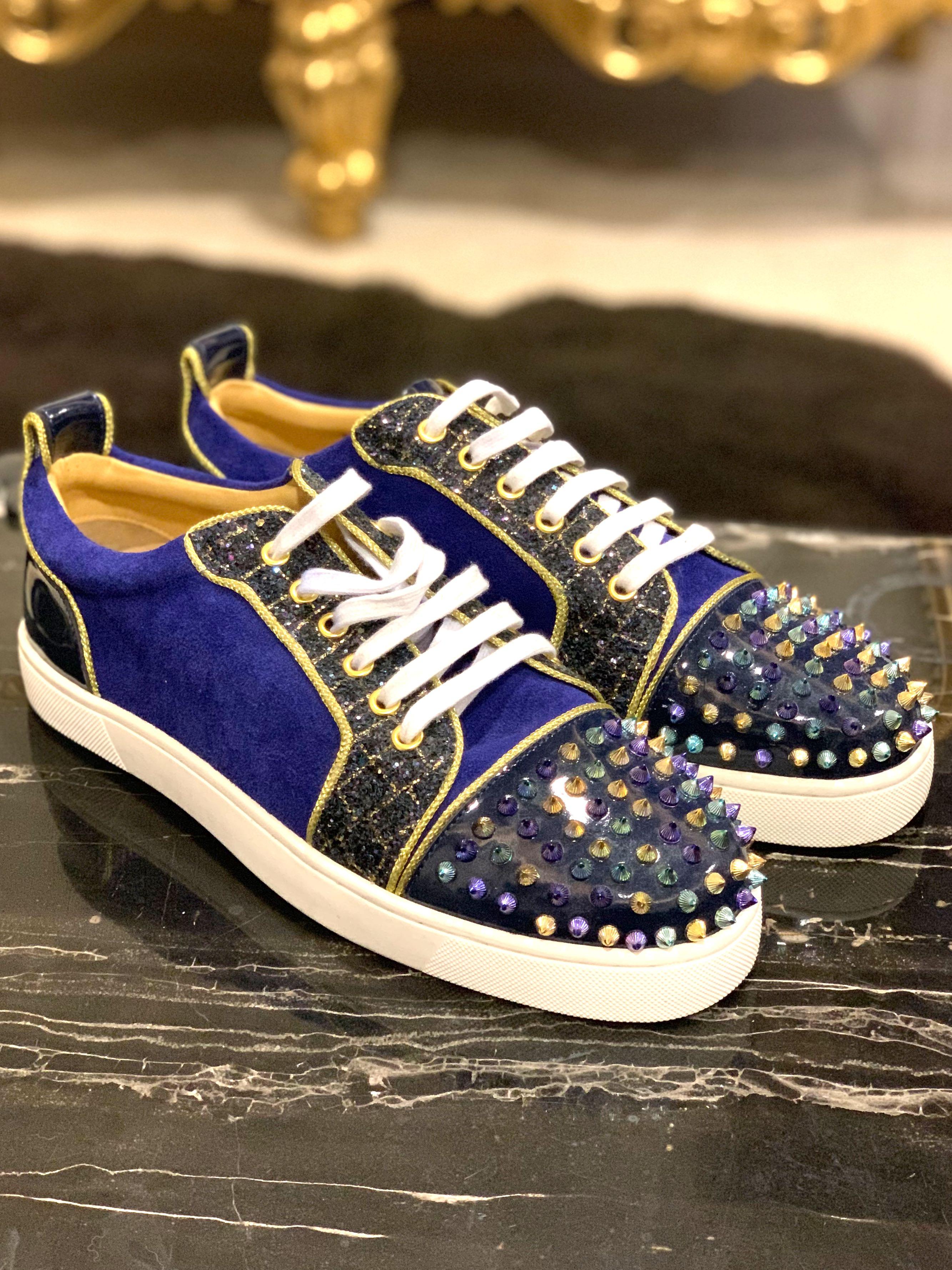 Blue shop sparkly louboutin