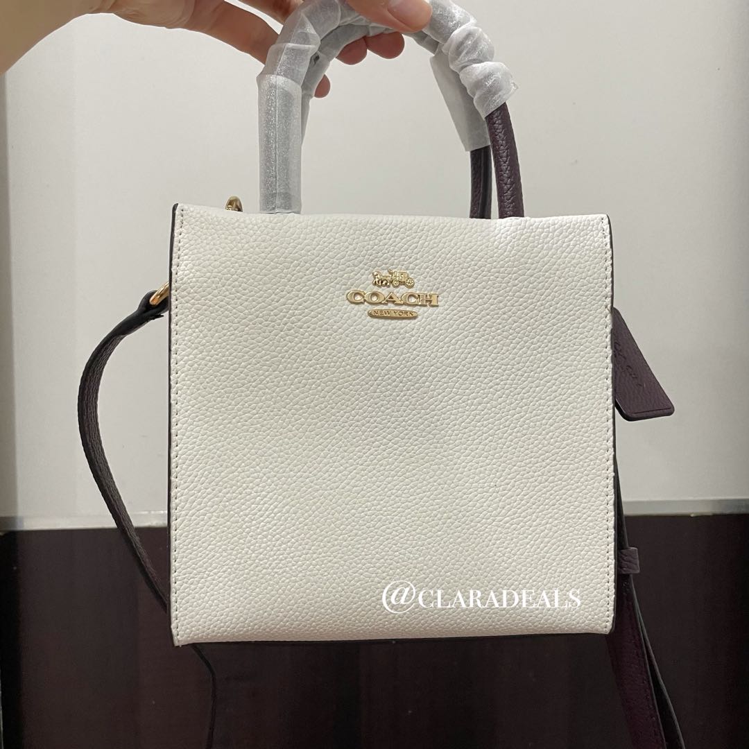 coach mini cally white