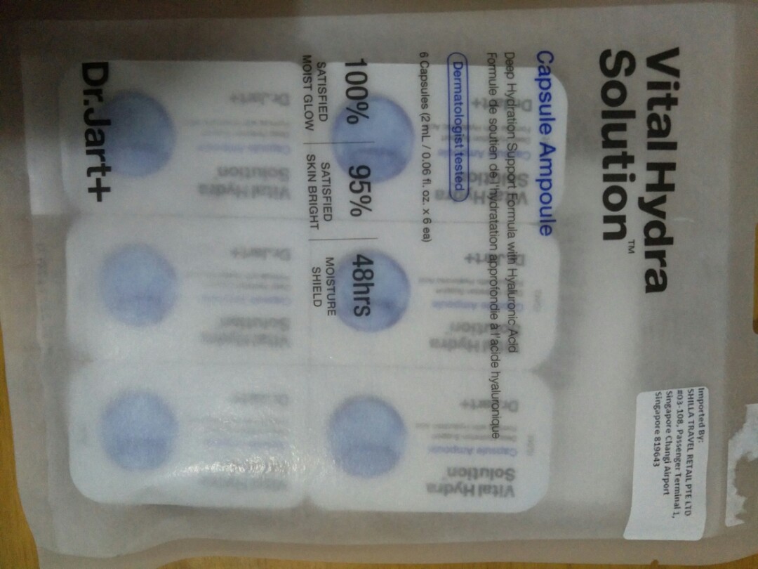 Dr Jart Vital Hydra Solution capsule ampoule /Mask, Beauty & Personal