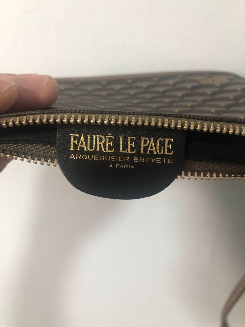 Fauré Le Page - Pochette Zip 29 Pouch - Empire Green Scale Canvas & Forest Leather