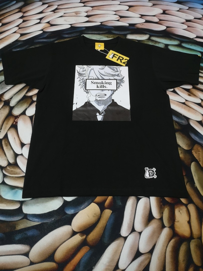Fr2 X One Piece Smoking Kills Tee Sanji Men S Fashion Clothes Tops On Carousell
