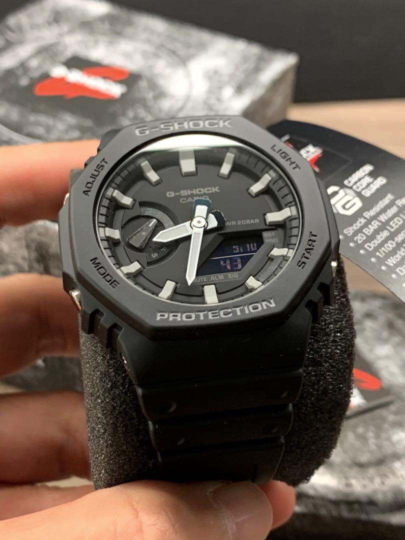 G Shock GA 2100 1A Casioak Black White B W TMJ Hitam Putih Casio Gshock GA2100 GA2100 1 GA2100 1A Brand New BNIB