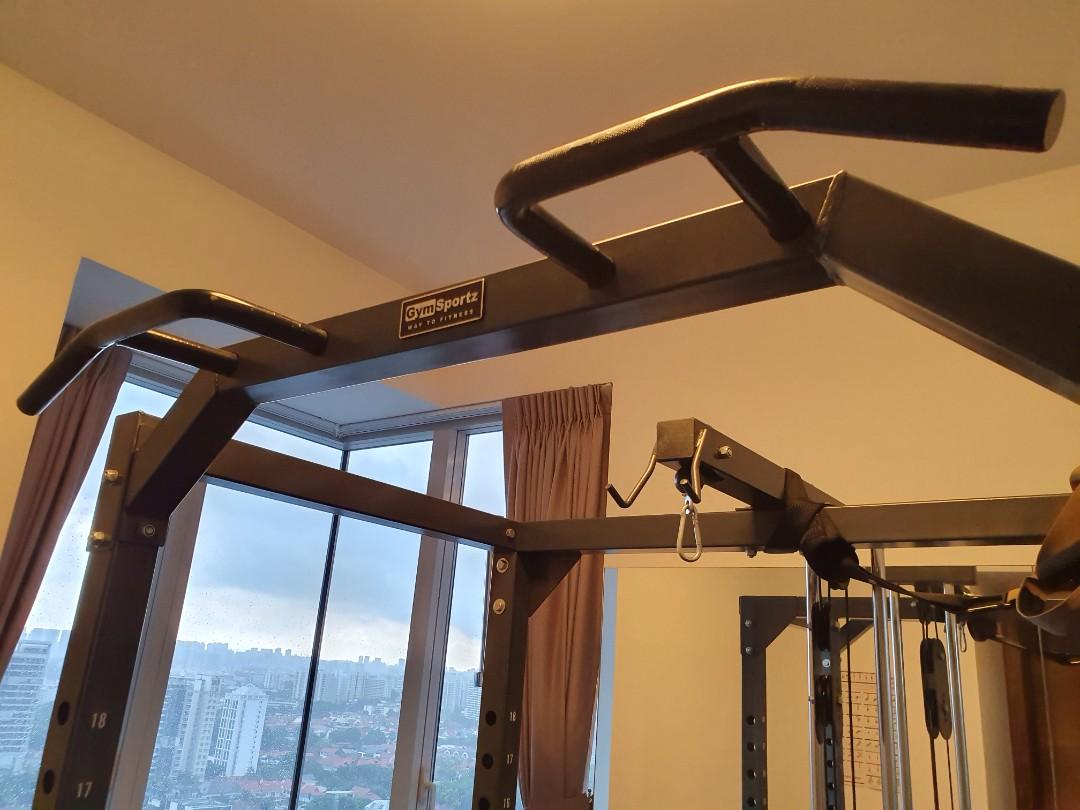 Heavy Power Rack with Lat Pulley Tower, Sports Equipment, Exercise ...