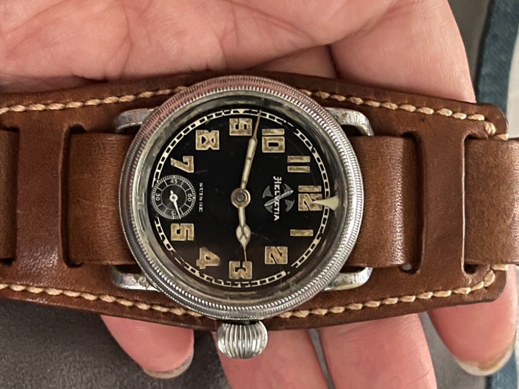 Helvetia pilot watch 1930s