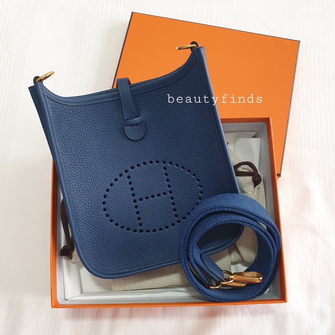 Hermes Mini Evelyne M8 連twilly, 名牌, 手袋及銀包- Carousell