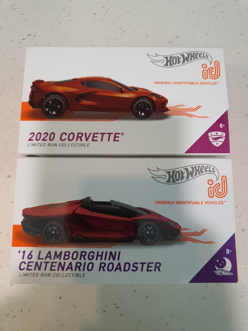 Hot Wheels ID - Lamborghini and Corvette, Hobbies & Toys, Toys & Games on  Carousell