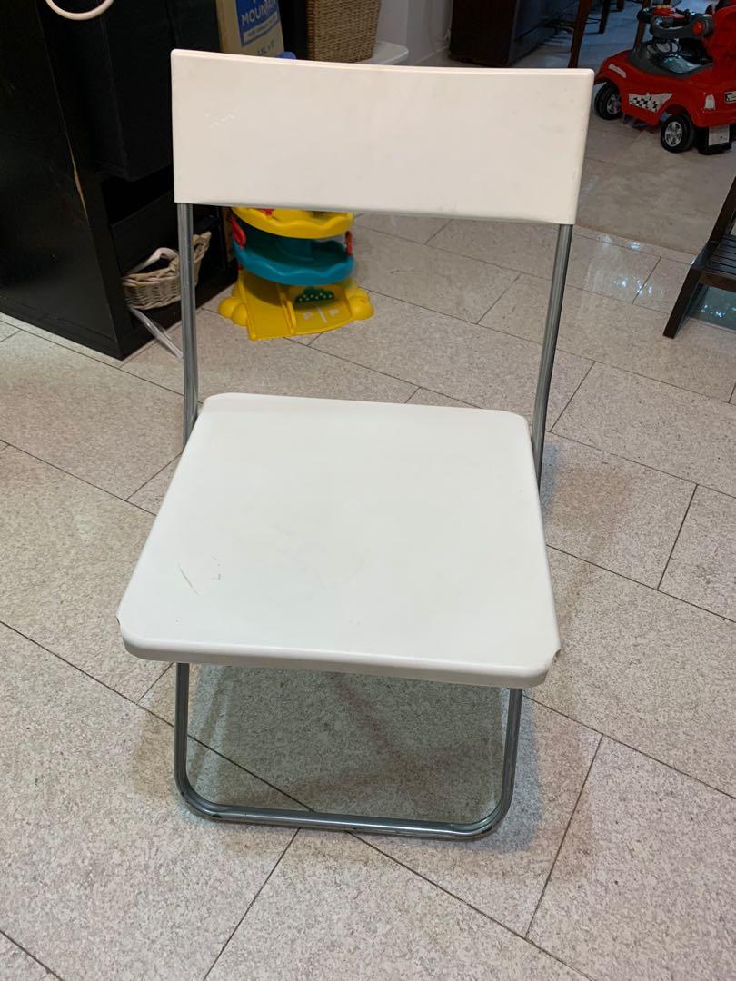 IKEA Jeff white folding chair 2 available, Babies & Kids, Baby Nursery & Kids Furniture, Kids