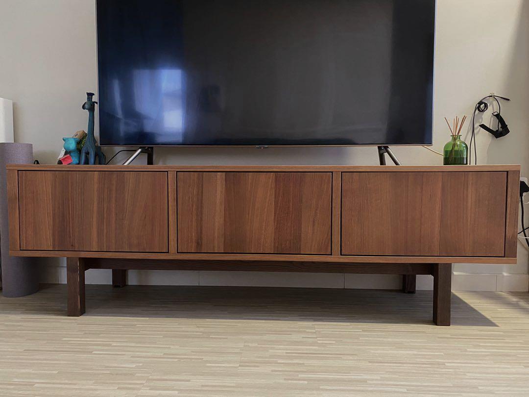 Ikea Stockholm TV Unit Bench Console in Walnut, Furniture & Home Living