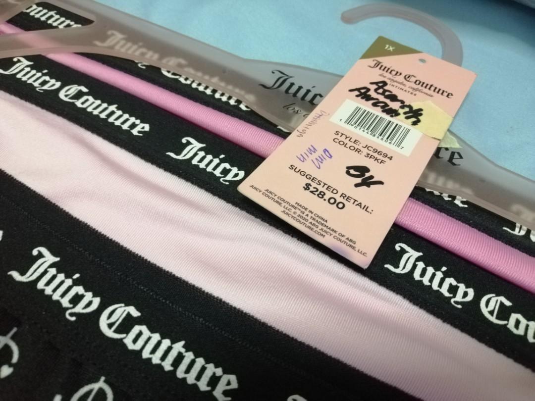 Juicy Couture Undies Set of 3 Plus Size XL- 2XL, Women's Fashion