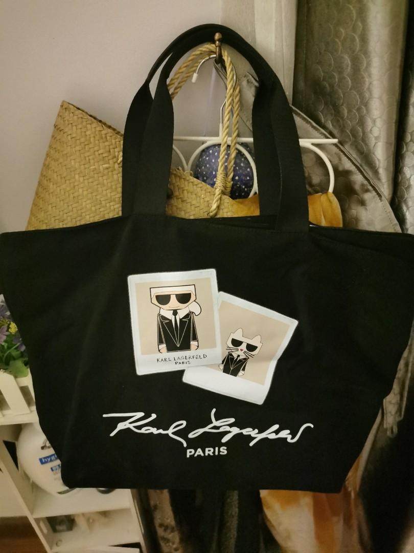 Karl lagerfeld canvas tote Luxury Bags Wallets on Carousell