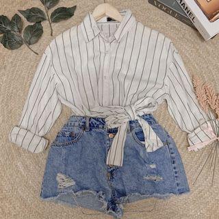 KOREAN ASSYMETRICAL LONGSLEEVES TOP