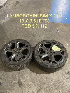 Original Lamborghini 18 inch rims 2 pc only