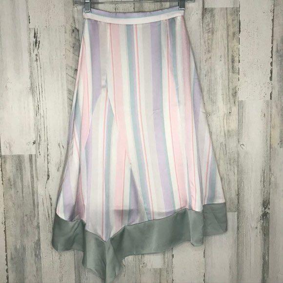 striped skirt pastel