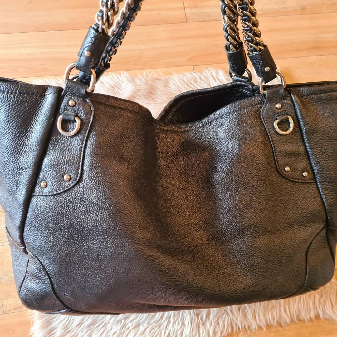 I miss you vintage - Prada large black cervo Lux chain shopper tote 🖤  #pradbags . . Available in store or purchase online with free ship in  Canada for orders $150+. Find