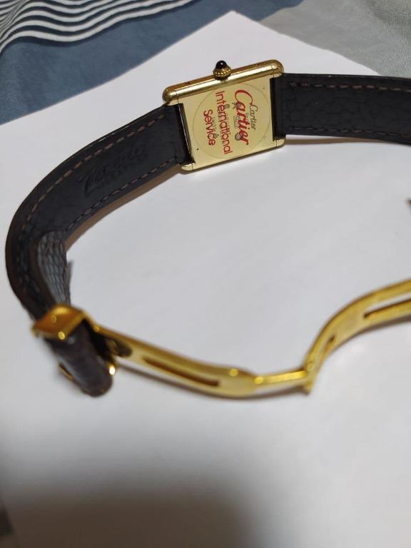 Cartier tank must 2024 de cartier vermeil
