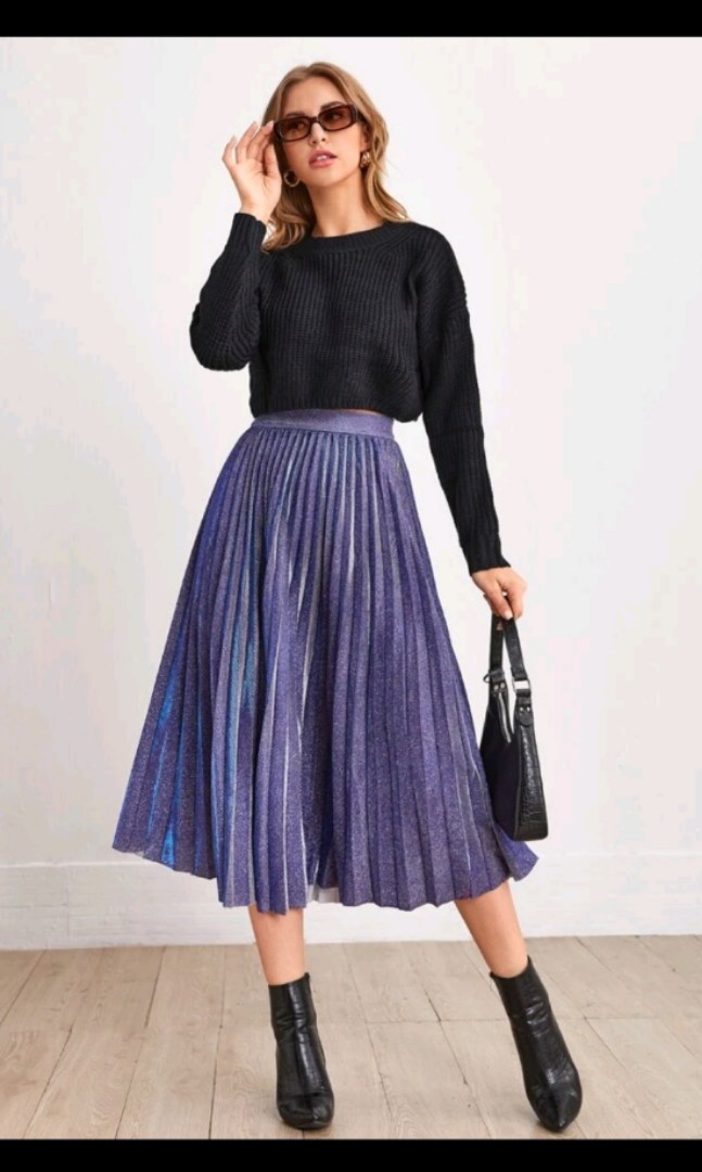 Glitter 2025 pleated skirt