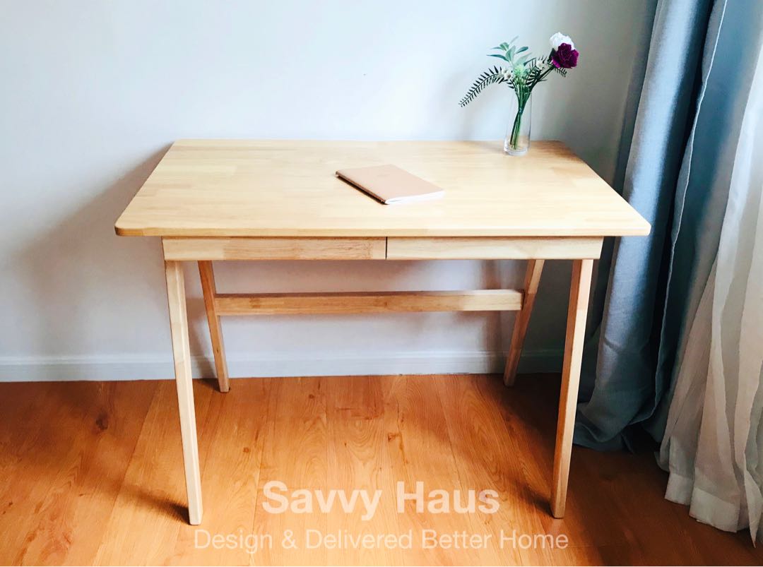Simple wood shop study table