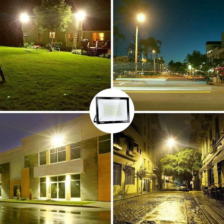 SOLLA 200W LED Flood Light, IP66 Waterproof, 16000lm, 1060W Equivalent,  Super Bright Outdoor Security Lights, 3000K Warm White, Floodlight Landscape  Wall Lights, Furniture  Home Living, Lighting  Fans, Lighting on Carousell
