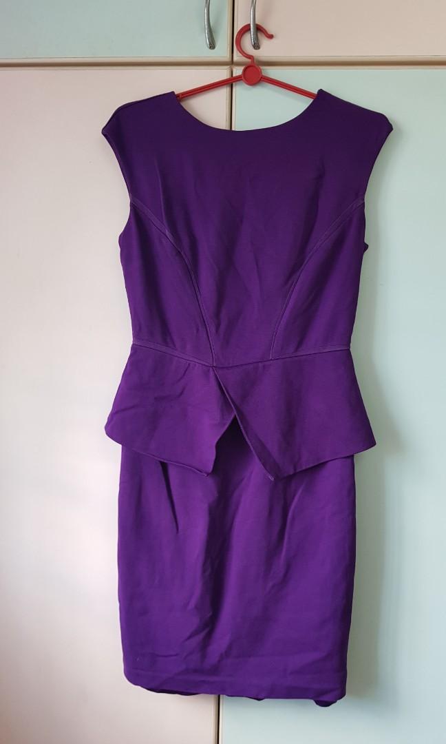 Purple outlet peplum dress