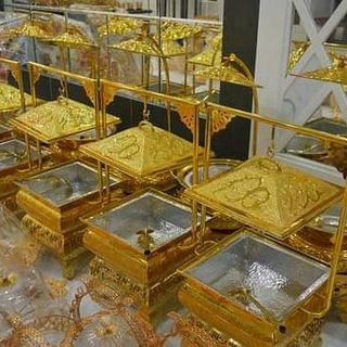 Tempat Makanan-food. made of Brass-Kuningan . Size 35 × 40 Cm.