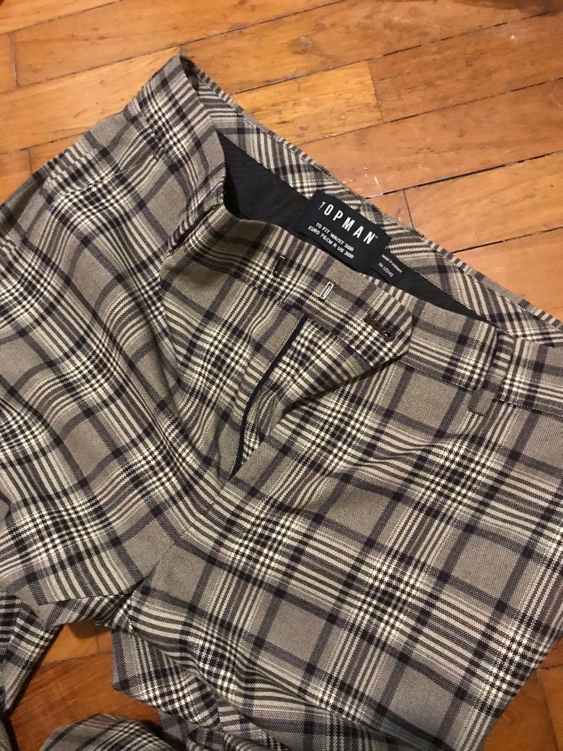 Topman checkered pants clearance