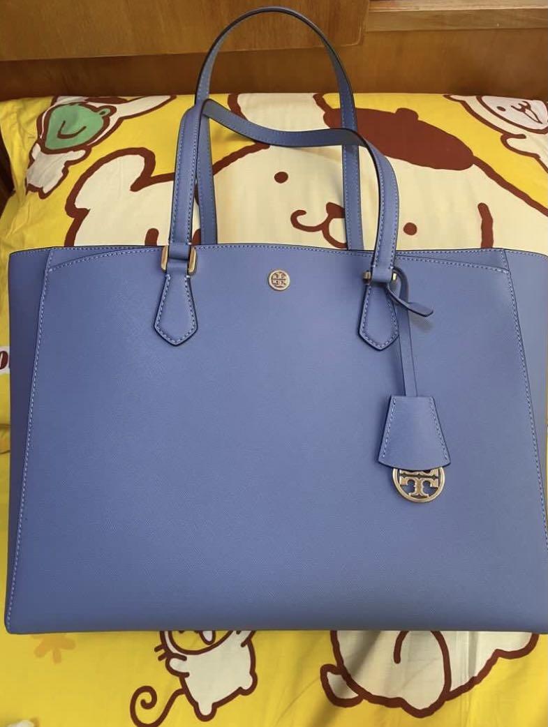 Tory burch top robinson tote bluewood