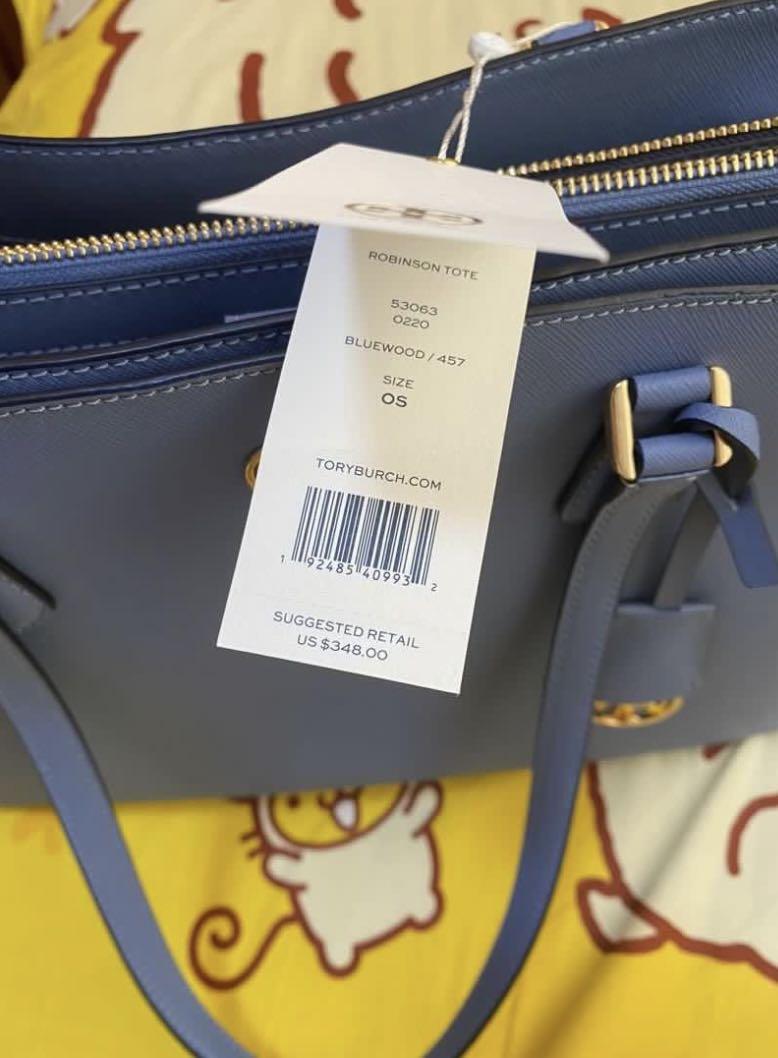 Tory burch top robinson tote bluewood