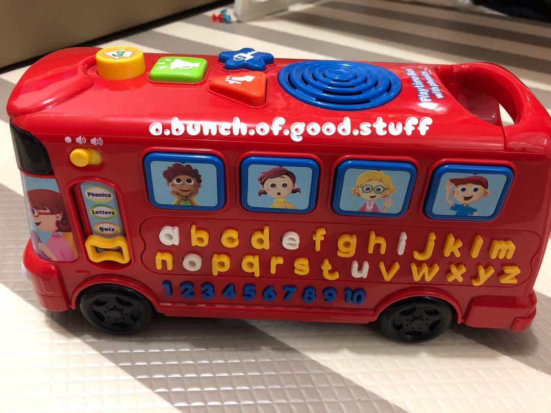 Vtech 偉易達玩具車toy Car 玩具巴士abc Phonics 英文字母數字123 發聲 兒童 孕婦用品 嬰兒玩具 Carousell