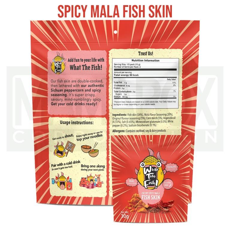 What The Fish Fish Skin Bundle Assorted Flavours 30g Food Drinks Packaged Instant Food On Carousell