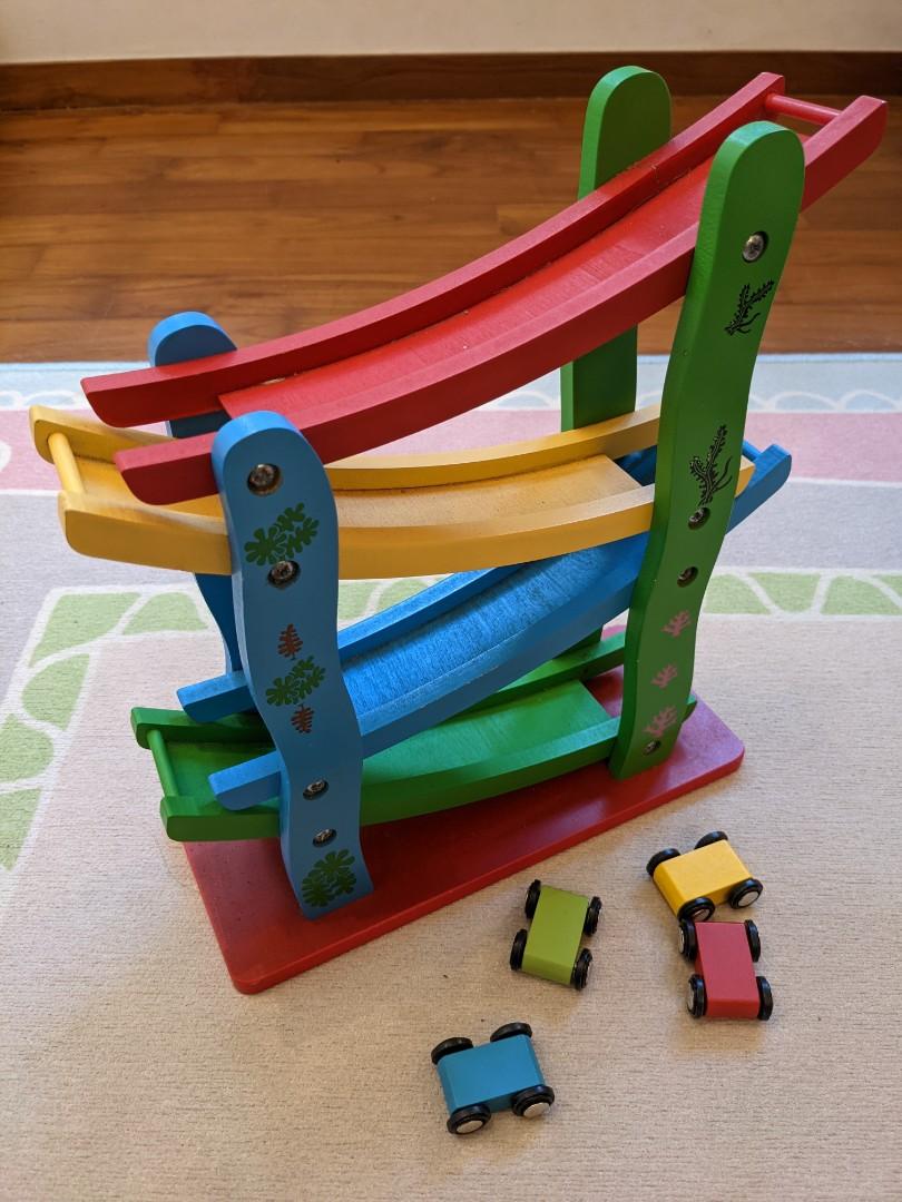 Wooden toy car track ramp racer, Hobbies & Toys, Toys & Games on Carousell