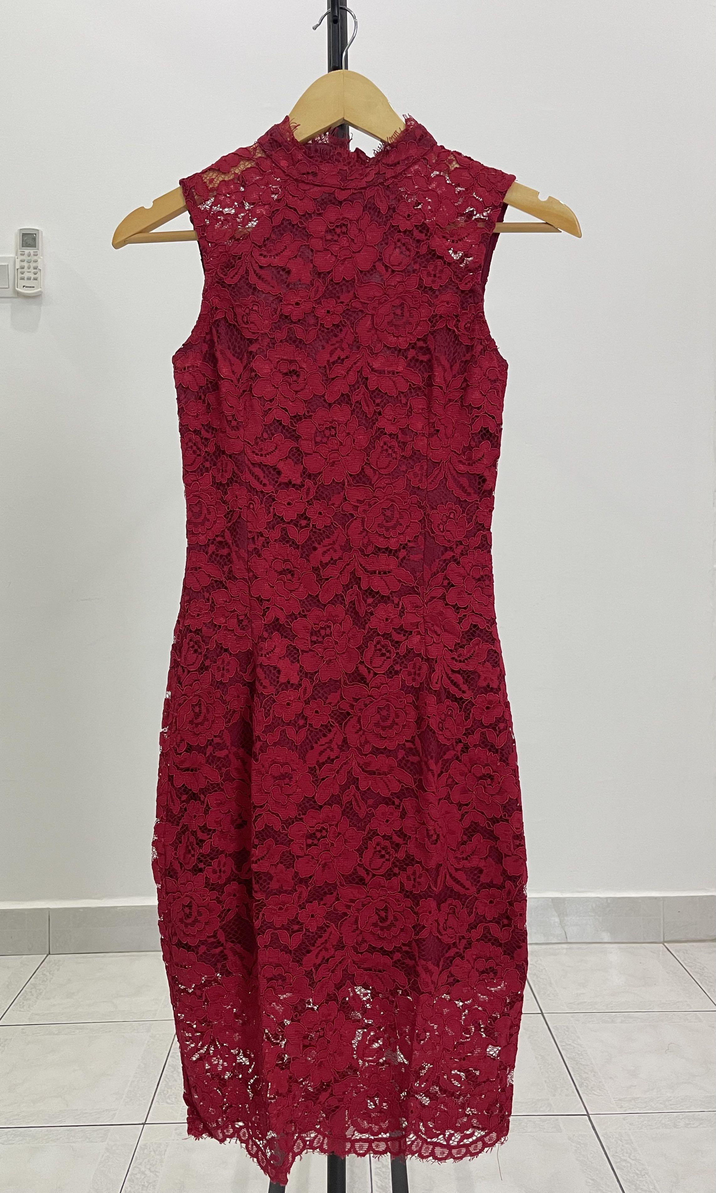 Lace dress zalora on sale
