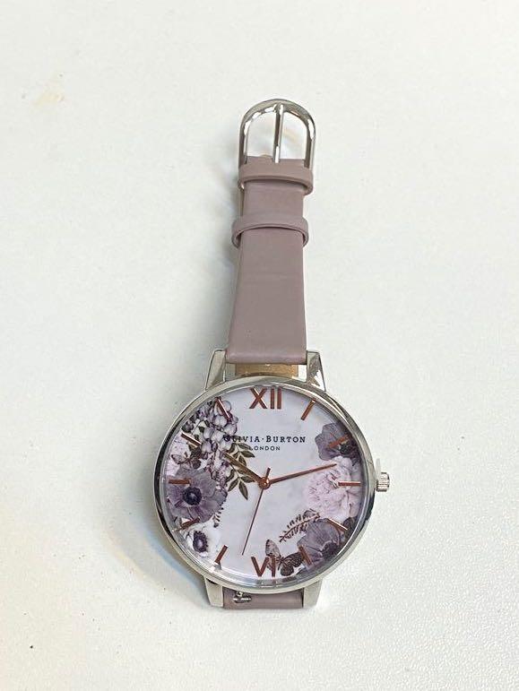 Marble floral grey lilac & rose gold watch shop